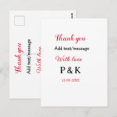 愛を込めて 新婦名 新郎名 ありがとう ポストカード (正面/裏面)
