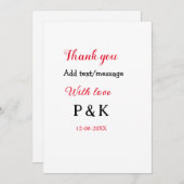 愛を込めて 新婦名 新郎名 ありがとう 招待状 (正面/裏面)