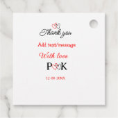 愛を込めて 新婦名 新郎名 さんへ ありがとう フェイバータグ (裏面)