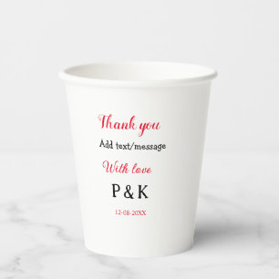 愛を込めて 新婦名 新郎名 さんへ ありがとう 紙コップ