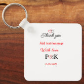 愛を込めて 新郎新婦の名前を入れて ありがとうの日 キーホルダー (正面)