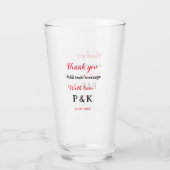愛を込めて 新郎新婦の名前を入れて ありがとうの日 タンブラーグラス (正面)