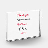 愛を込めて 新郎新婦の名前を入れて ありがとうの日 フォトブロック (左)