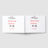 愛を込めて 新郎新婦の名前を入れて ありがとう 日付 ゲストブック (全面)