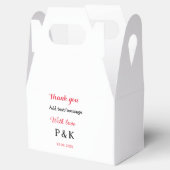 愛を込めて 新郎新婦の名前を入れて ありがとう 日付 フェイバーボックス (オープン)