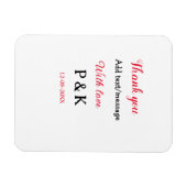 愛を込めて 新郎新婦の名前を入れて ありがとう 日付 マグネット (横)