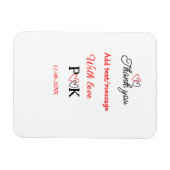 愛を込めて 新郎新婦の名前を入れて ありがとう 日付 マグネット (横)