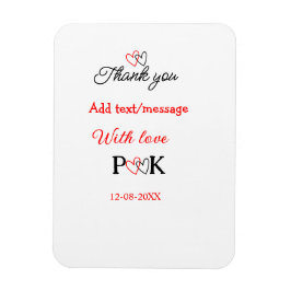 愛を込めて 新郎新婦の名前を入れて ありがとう 日付 マグネット