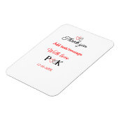 愛を込めて 新郎新婦の名前を入れて ありがとう 日付 マグネット (左側)