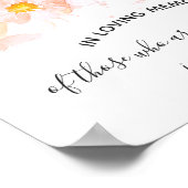 愛を込めて　桃のミントの多肉植物　結婚記念看板 ポスター (角)