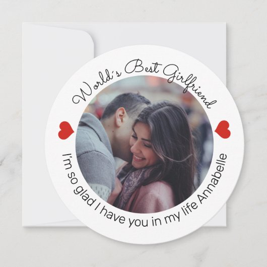 愛を込めて 自分の写真とメッセージを追加して シーズンカード (正面)