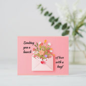 愛を送って、ハグして！ ポストカード (スタンド正面)