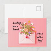 愛を送って、ハグして！ ポストカード (正面/裏面)