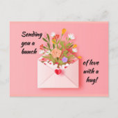 愛を送り、ハグをしよう! ポストカード (正面)