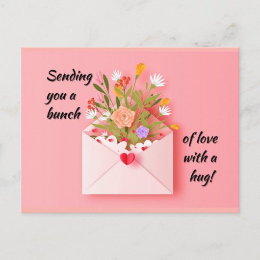 愛を送り、ハグをしよう！ ポストカード (正面)