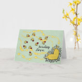 愛を送ること カード (黄色い花)