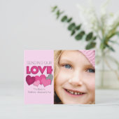 愛を送るカスタムフォトバレンタインデー シーズンポストカード (スタンド正面)