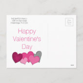 愛を送るカスタムフォトバレンタインデー シーズンポストカード (裏面)