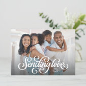 愛を送る可愛い1枚の写真バレンタイン シーズンカード (スタンド正面)