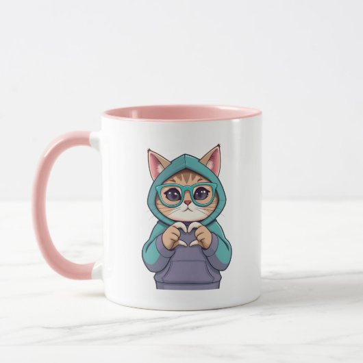 愛を送る子猫 マグカップ (左)