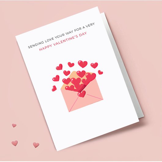 愛を送る方法ハート封筒バレンタイン カード