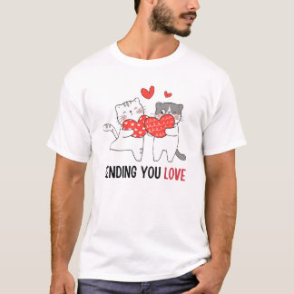 愛を送る |かわいいハッピーバレンタインデー Tシャツ