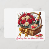 愛を送る – バレンタインデーのカード サンキューカード (正面/裏面)