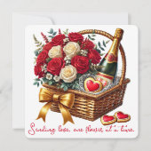 愛を送る – バレンタインデーのカード サンキューカード (正面)