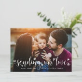 『愛を送る』 |バレンタインデーのフォトカード 招待状 (スタンド正面)