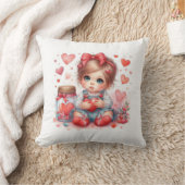 愛を送る：バレンタインデーの装飾用クッションB クッション (ブランケット)