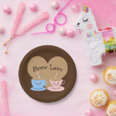 愛を醸造！コーヒーマグ ペーパープレート (パーティー)