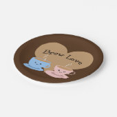 愛を醸造！コーヒーマグ ペーパープレート (アングル)