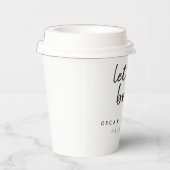 愛を醸造 | ティーコーヒー好ミニマルき結婚の人 紙コップ (右)