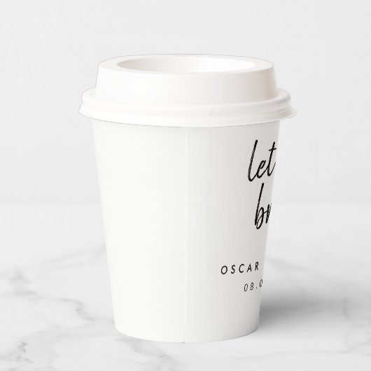 愛を醸造 | ティーコーヒー好ミニマルき結婚の人 紙コップ (右)