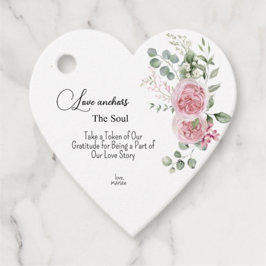 愛を錨とする ソウリョウ 結婚式の引き出物タグ フェイバータグ (正面)