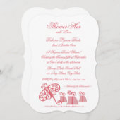 愛を降らせる ブライダルシャワー 招待状 (正面/裏面)
