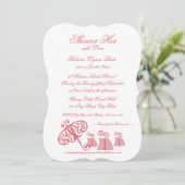 愛を降らせる ブライダルシャワー 招待状 (スタンド正面)