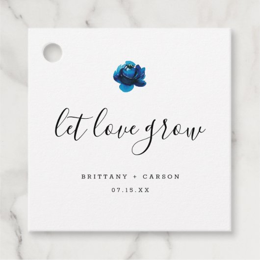 愛を青い牡丹結婚の感謝していに フェイバータグ (正面)