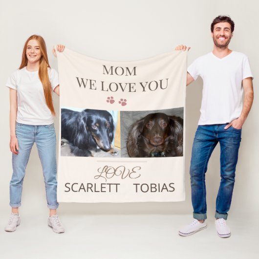 愛を２倍に、ママ フリースブランケット (インサイチュ)