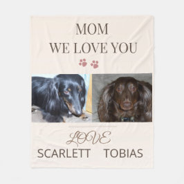 愛を２倍に、ママ フリースブランケット