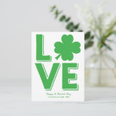 愛アイルランドのシャムロックのセントパトリックの日 ポストカード (スタンド正面)