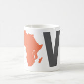 愛アフリカのマグ コーヒーマグカップ (中央)
