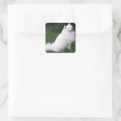 愛アメリカのエスキモー子犬ステッカー/ラベル スクエアシール (バッグ)