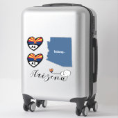 愛アリゾナ違う3デザイン、ダイ切りステッカー シール (スーツケース)