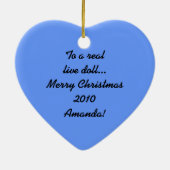 愛アンディーのパーソナライズなオーナメント セラミックオーナメント (裏面)