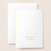 愛イグアナおもしろいマンガ折り畳みグリーティングカード 箔カード (裏面封筒付き)