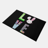 愛イースター – イースターバニー – イースターエッグ ドアマット (アングル)