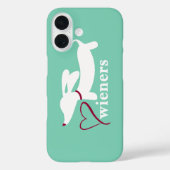 愛ウインナーはダックスフントの移動式携帯電話の箱の後をつけます Case-Mate iPhoneケース (裏面)