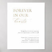 愛エレガントするメモリの結婚テーブル記号 ポスター (正面)