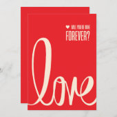 愛エレガントする人のための赤バレンタインデーのカード 招待状 (正面/裏面)